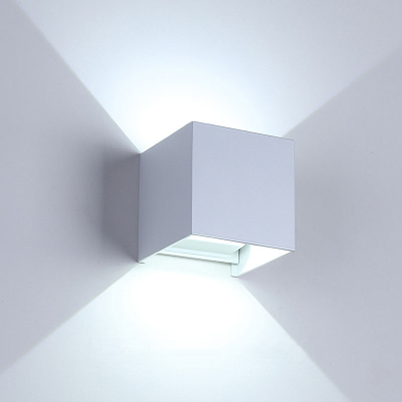 Industrial Style AC85-265V Waterproof IP65 Adjustable Beam Aluminum Outdoor LED Cube Waterproof Wall Light
