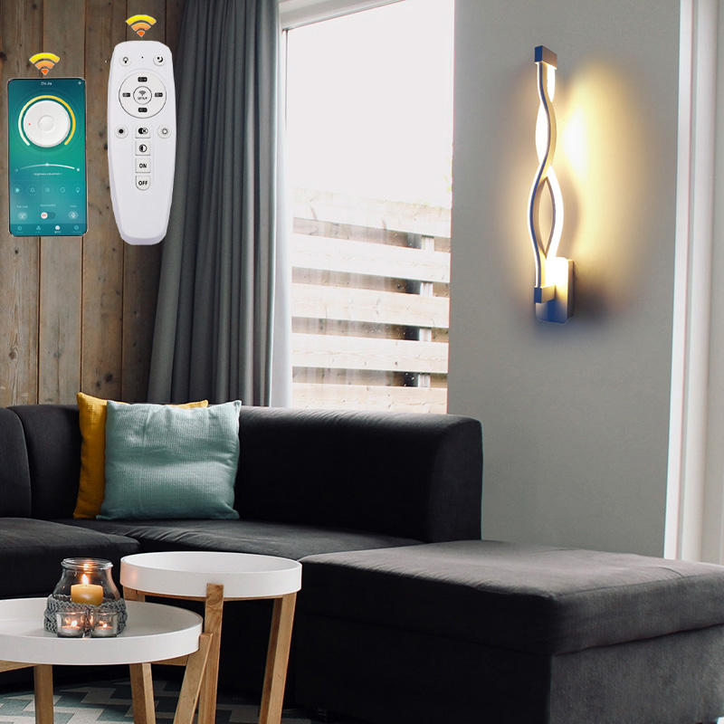 Modern Bedroom Lamp Long Wave Wall Lamp And High Quality Led Nightlight with Factory Price