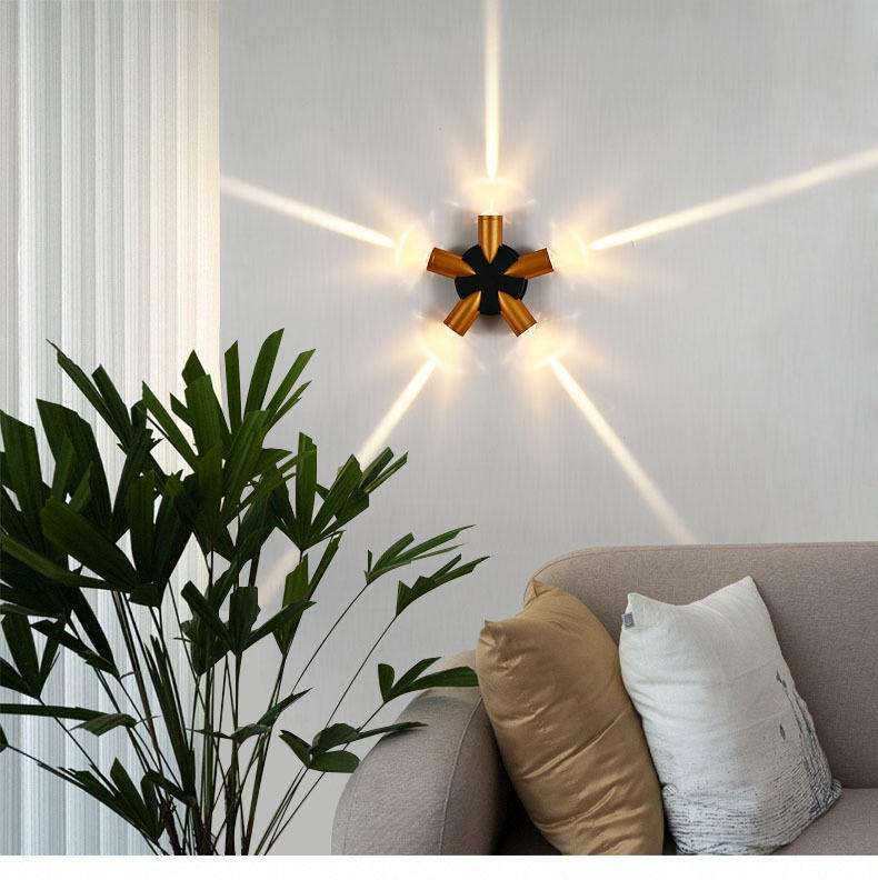 Outdoor Garden Hotel Home Decor Fancy LED Wall Lamp Light Multilateral Shine Landscape Lighting Up And Down Furniture Corridor