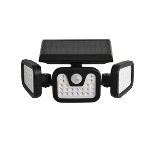 Hagood Outdoor waterproof 3 Heads Wall Light Three Heads 83 COB Solar Sensor LED Powered Security Lights