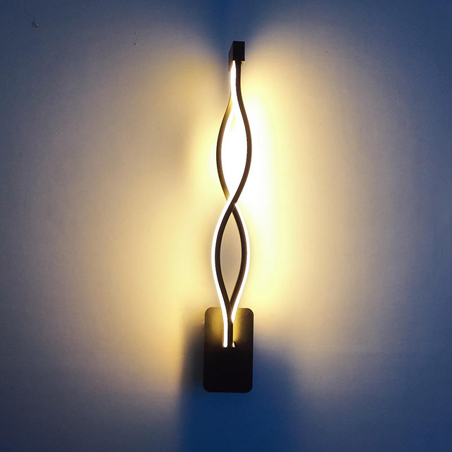 Modern House Decoration Wave Shape Aluminium Up Down LED Wall Lamp Indoor LED Wall Light Holiday Garland Light