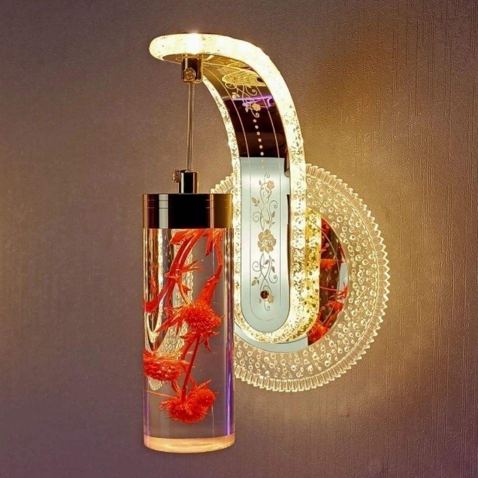2022 12W LED indoor Wall lamp for bedroom bedside decoration real flower wall light stair lamp night lamp for living room