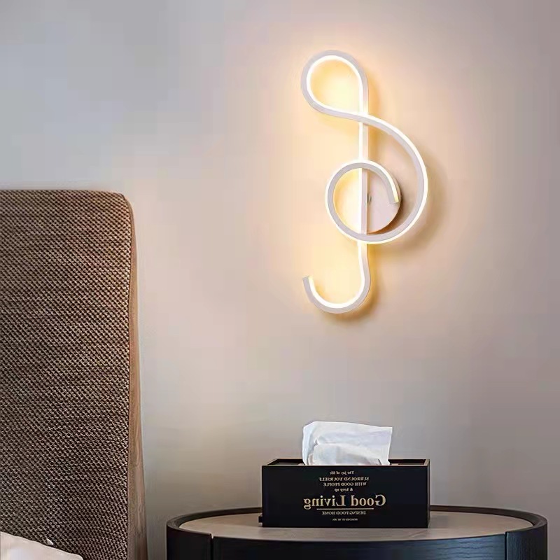 Indoor Interior 22W Muziek LED Wandlamp Op en neer Aluminium Versieren Wandkandelaar Boerderij Wandlamp Slaapkamer Creatief