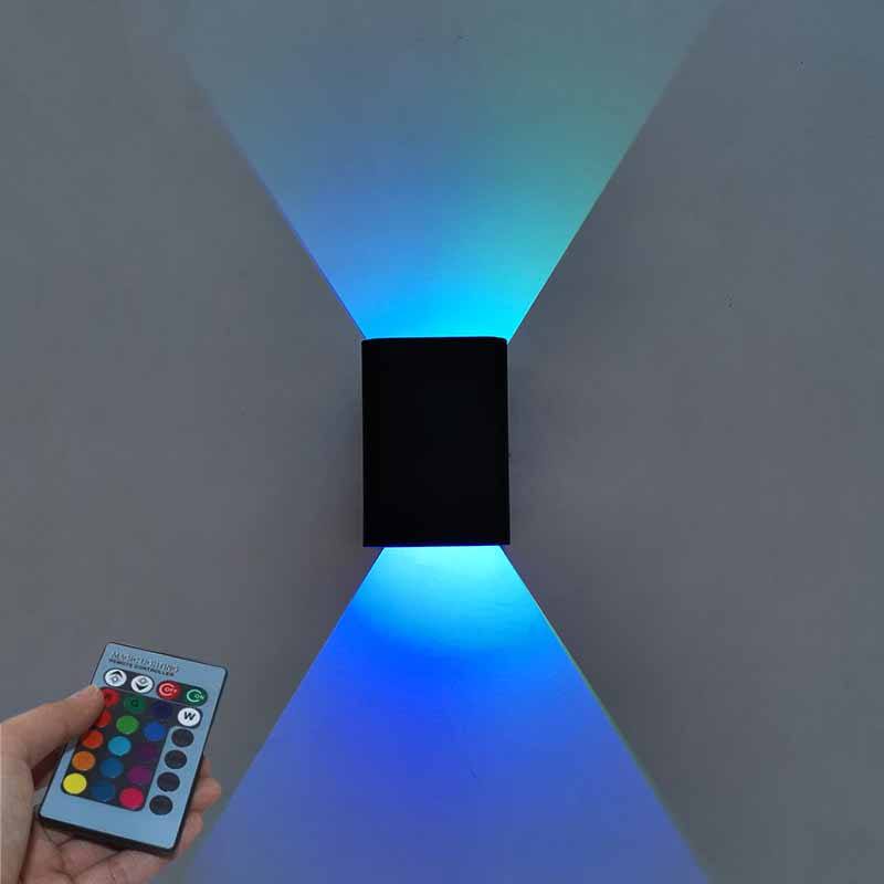 Modern 5W LED Up Down Wall Lamp RGB Bedroom Bedside
