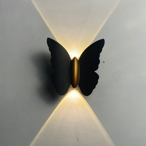 summer Hot selling butterfly shaped outdoor wall lamp IP65 waterproof wall light for garden decoration aisle bracket light