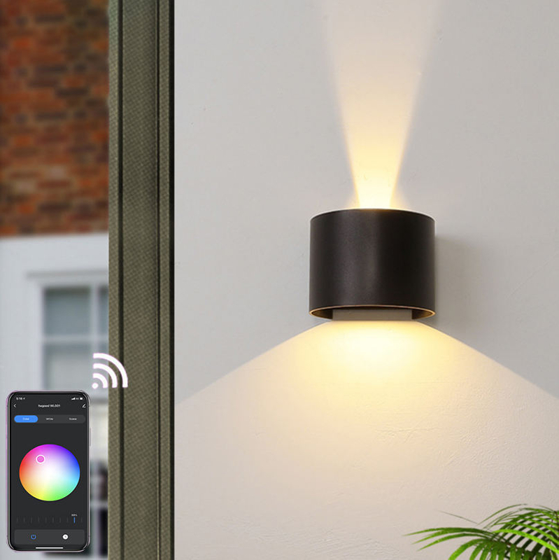 RGBW APP Control Semicircular waterproof Wall Lamp IP65 waterproof colorful fashionable decorative wall lamp