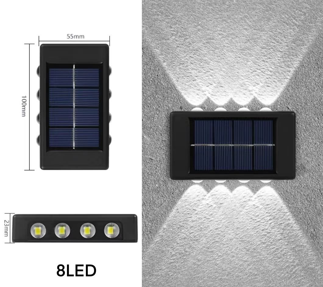  6LED up and down solar wall light outdoor decoration garden courtyard home wall light waterproof luminous outdoor goods