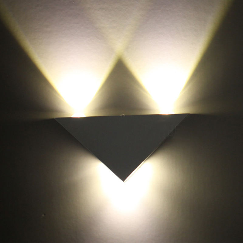 Best sale modern creative led triangle wall lamp 3W 9W for indoor lighting