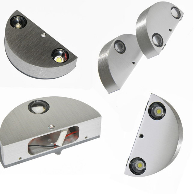 3w unique style semicircle LED Wall Lamp Aluminum Up Down Wall lights for Home Bedroom Bedside Corridor Living Room