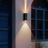 6W Black Beam Modern Wall Lamp Outdoor Lighting Indoor Waterproof LED Lamp Living Room Aisle Park Landscape Garden Light