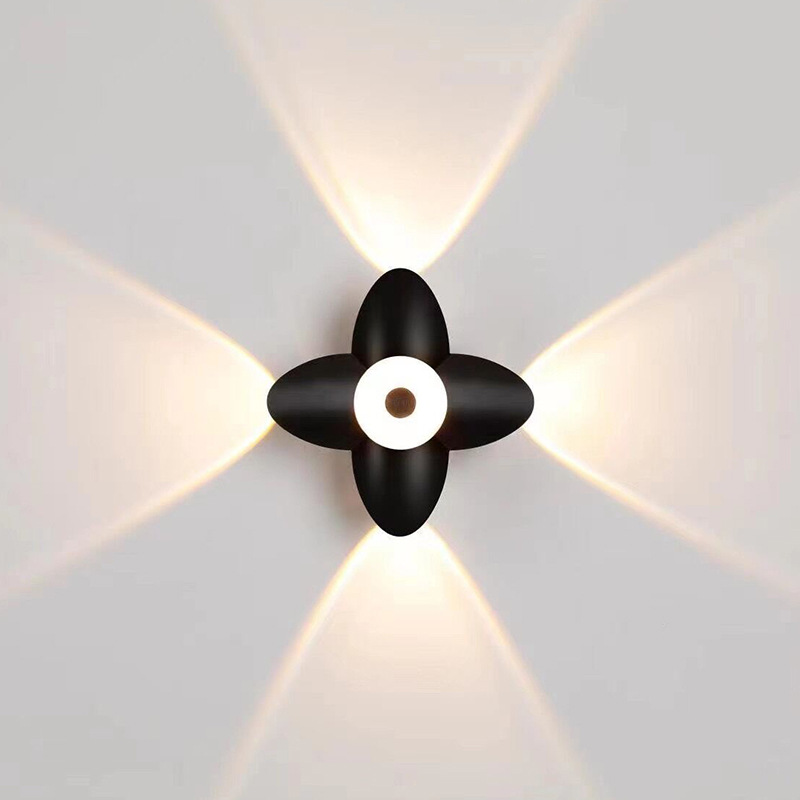 LED Outdoor Wall Light Up Down Luminous Wall Decoration Spotlight Lotus Villa Corridor Balcony Corridor Background Wall Light