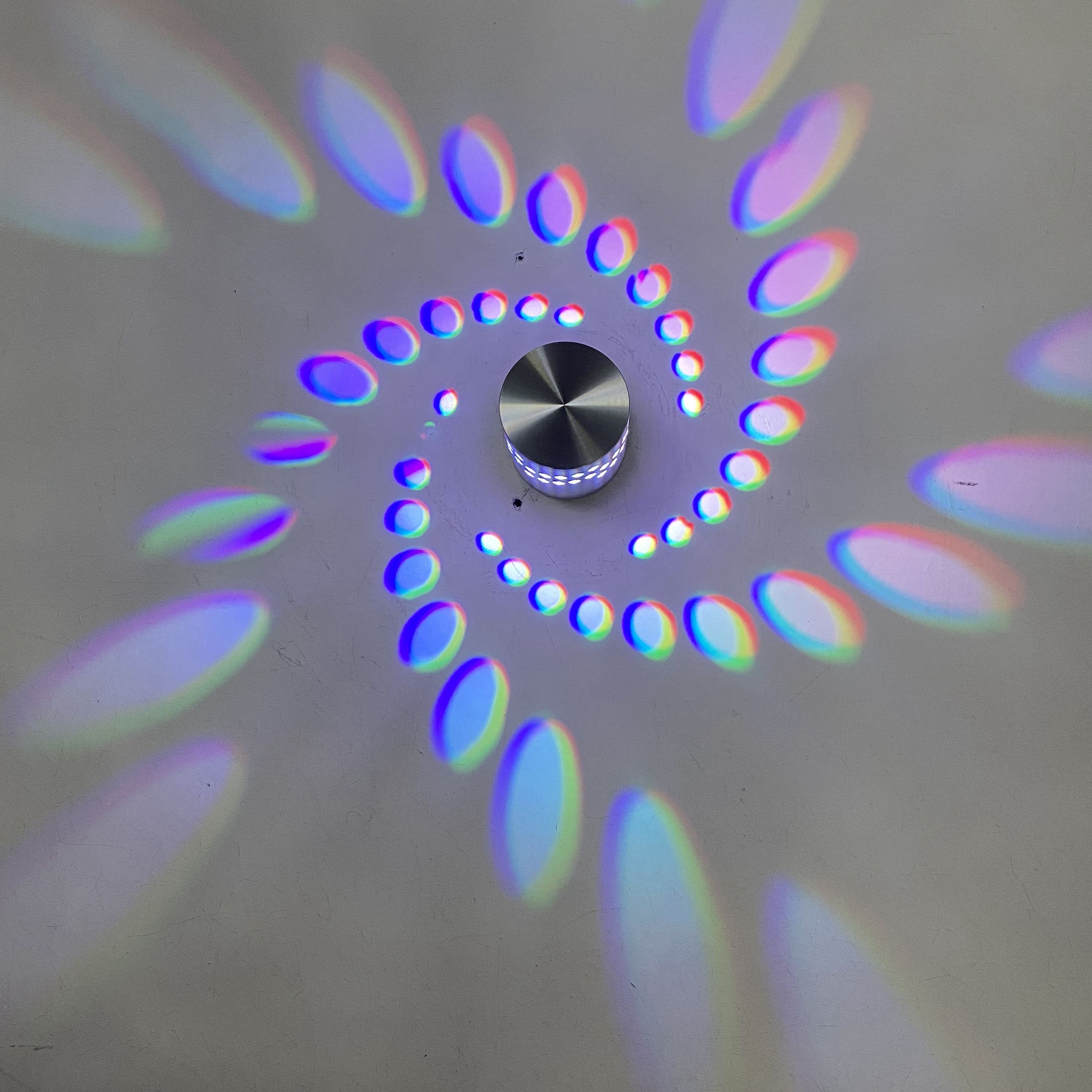 3W RGB Flower LED Wall Lamp Wall Mounted Remote Night Light Spiral Hole LED Beautiful Decorative Wall Lamp 