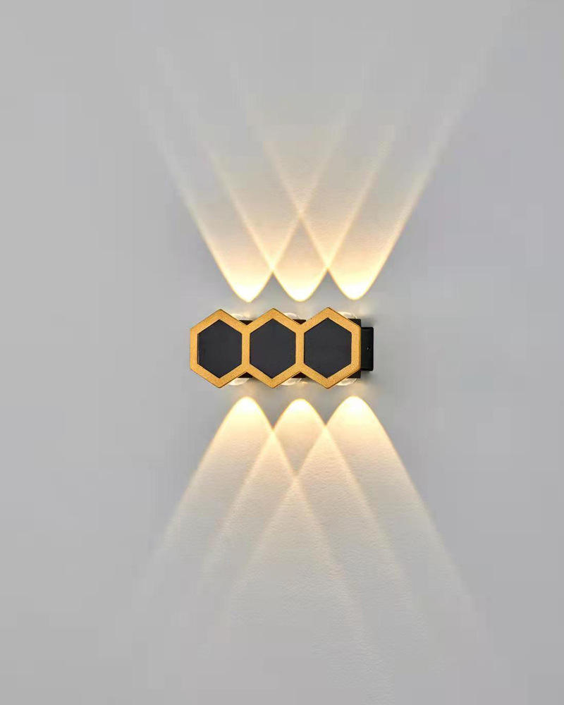 LED Wall Lamps Led Honeycomb Up And Down LED Lamp Lighting Style Modern Outdoor Sconces