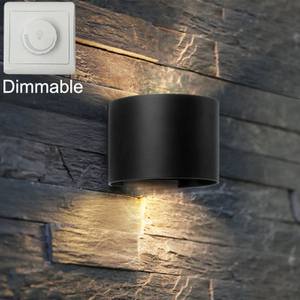 Dimmable Decorative LED Light Modern Semicircular Waterproof Wall Lamp Outdoor Up And Down Wall Lighting Dimmable Light