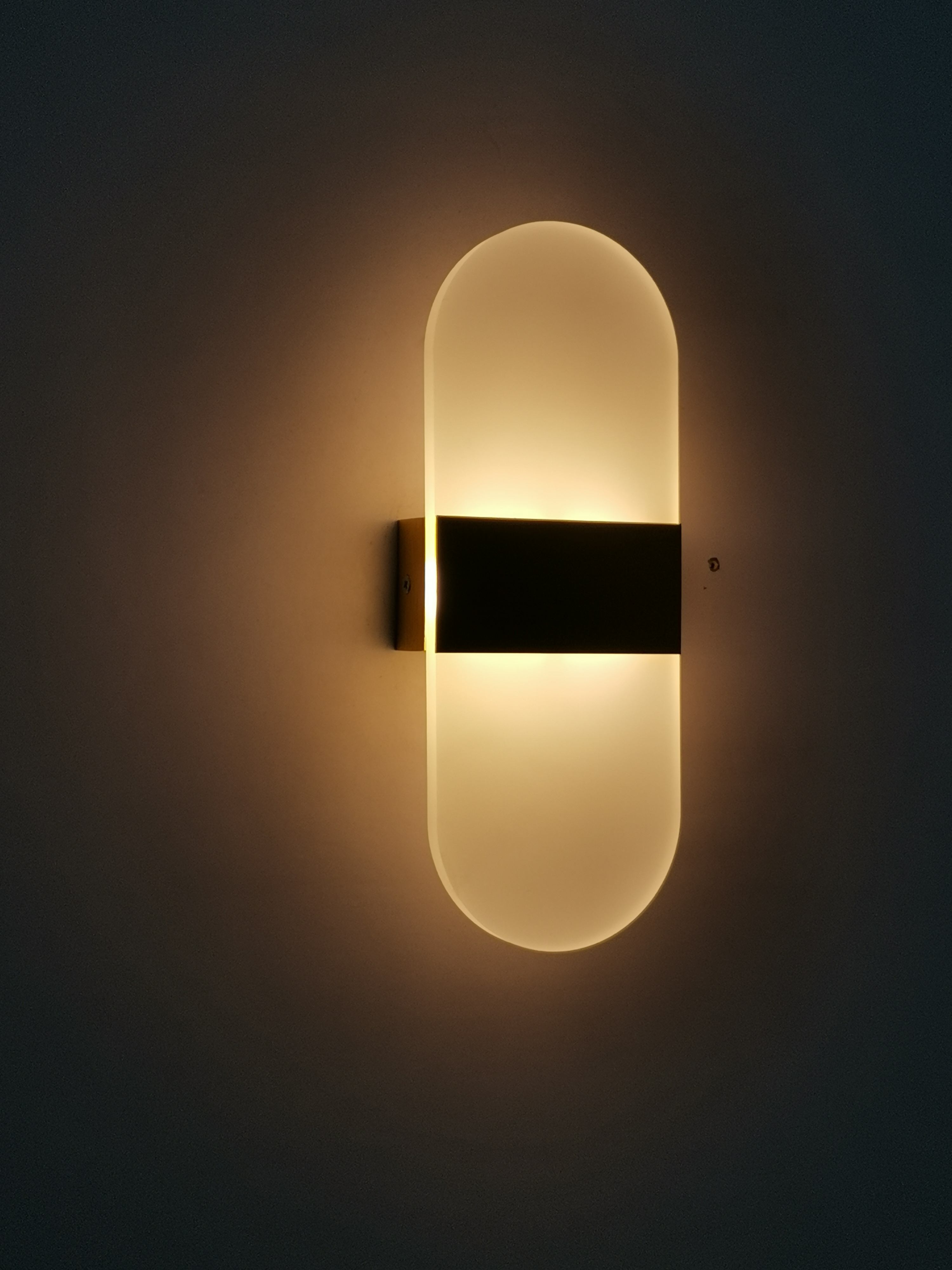 6W Oval Wall Lamp Acrylic Wall Lamp Rectangular Wall Lamp LED Wall Sconces AC85-265V Indoor Aluminum Round Shape Lights Wall Mount Lamp for Living Room Bedroom Hotel Restaurant Lighting