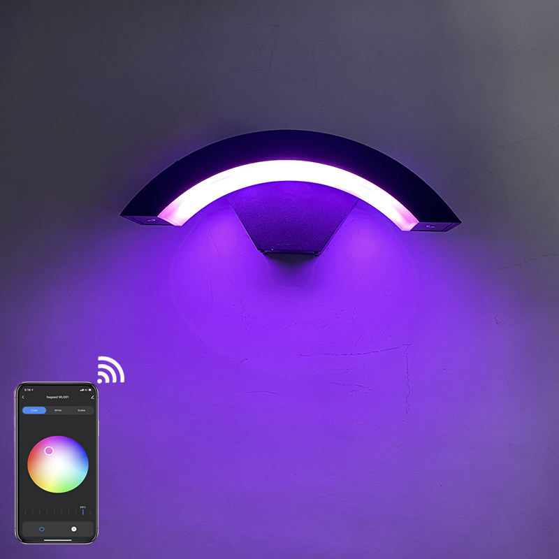 Tuya APP control 9W 12W Wall Lamp App Control Smart outdoor Lighting Acrylic Wall Mounted Light Led Smart Wall Lamps Sconce