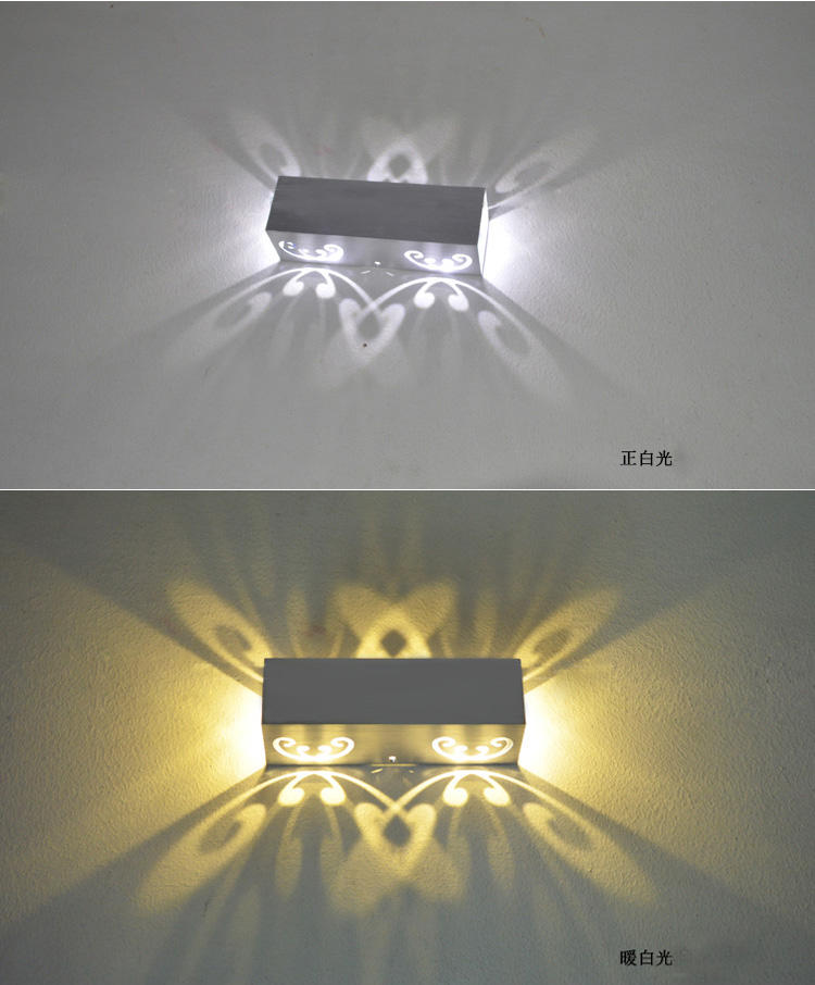 High quality aluminum lamp 6W wall light for indoor 2W butterfly wall lights with remote control night light led Bedside wall 