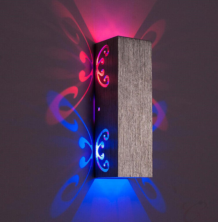 High quality aluminum lamp 6W wall light for indoor 2W butterfly wall lights with remote control night light led Bedside wall 