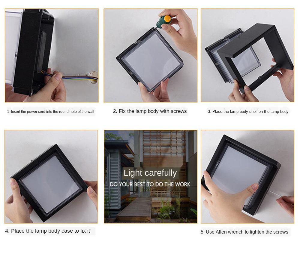 5W Modern LED Wall Light Up Down Lighting Cube Sconce Lamp Fixture Mount Indoor Outdoor Lighting