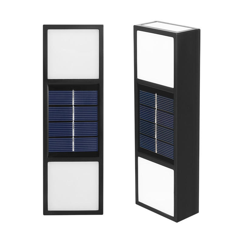 Outdoor Super Bright Ip65 Waterproof Household Garden Yard Decoration Lighting Up Down 6 Led Solar Wall Lamp Light