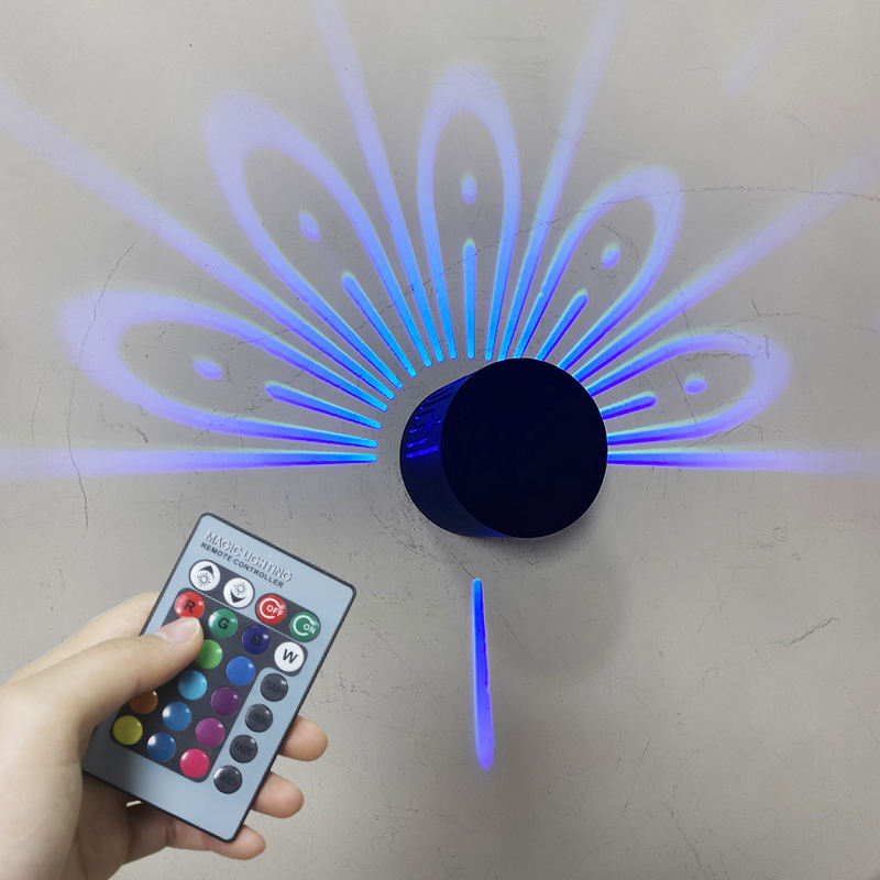 New 3W RGB with Controller Remote Touch colorful Nordic Sconces Lighting For Party Home Bedroom