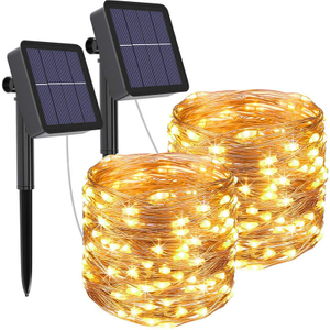 Solar String Fairy Lights 200m Christmas Lights Waterproof Outdoor Garland Solar Power Lamp Christmas For Garden Decoration.