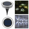 LED Solar Power Disk Light Outdoor Garden Solar Underground Light Deck Light Spotlight Buried Solar Led Lamp Garden Decoration