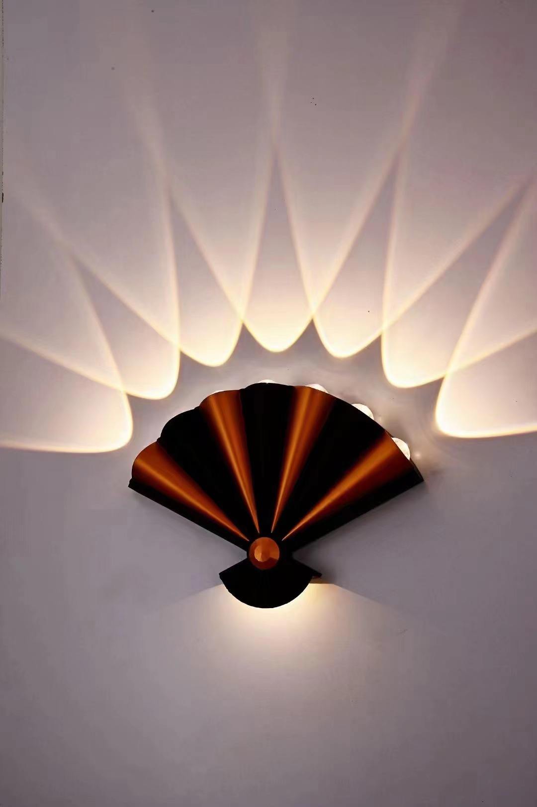 New Style 8W Black Gold Nordic Personality Wall Lamp Simple Led Living Room Background Round Wall Lamp Hotel Minimalist