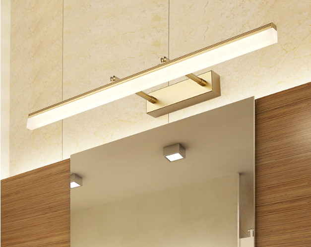 LED lights Aluminum mirror headlights 9 W adjustable Angle rotatable three color temperature wall lamps indoor bathroom light