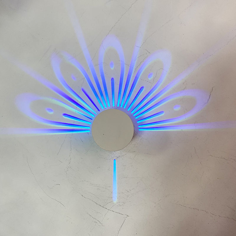 Creative Peacock Projection Lamp Remote Touch RGB Colorful Led Background Night Light Animal Wall Light Home Deco For Bedroom