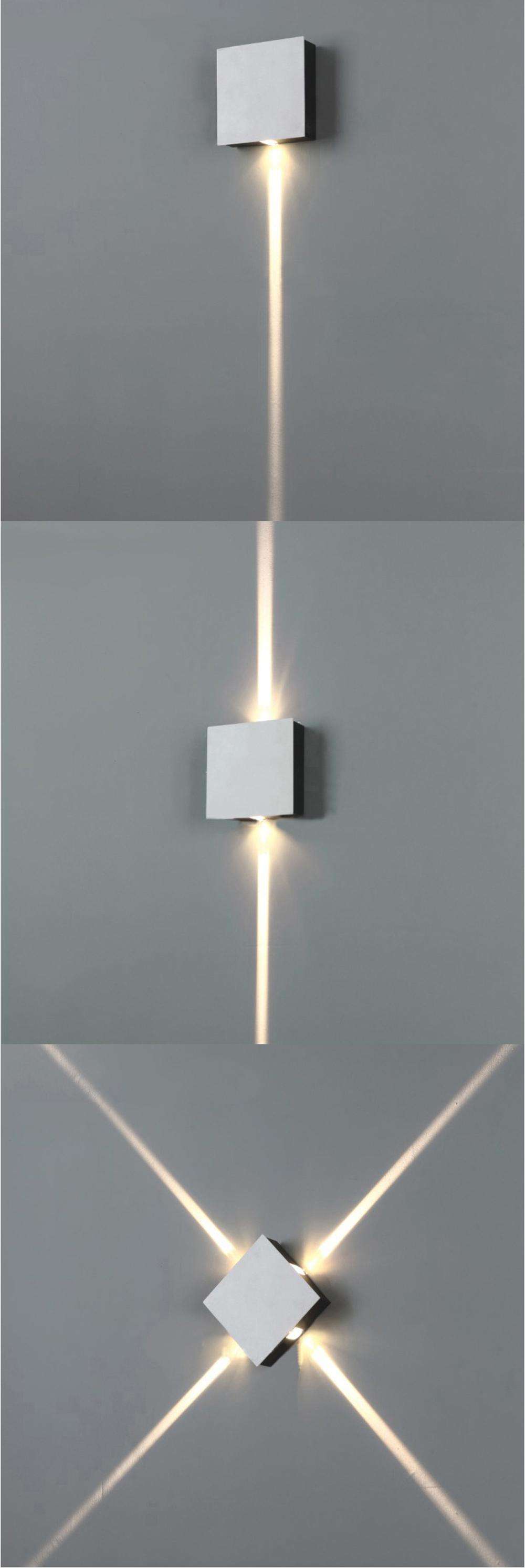 Square LED wall lamp