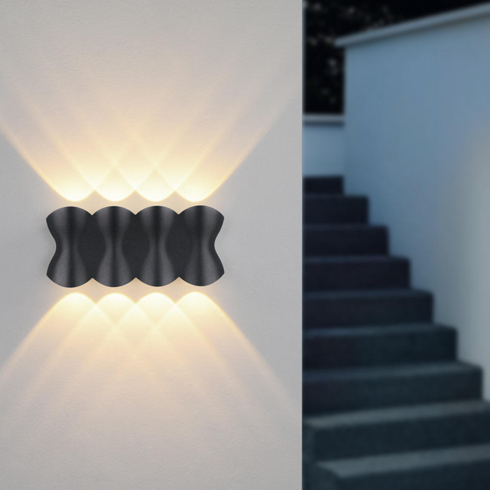 Modern Waterproof Outdoor 12W LED Wall Lamp IP65 Aluminum UP And Down Wall Light Garden Porch Sconce Decoration Light 110V 220V