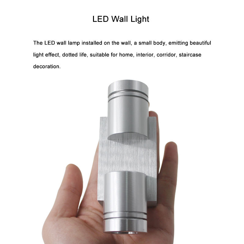 2x1W AC85-265V Aluminum Modern LED Wall Lights Wall Lamp Sconce Mirror Light for Indoor Wall Decoration Or Lighting