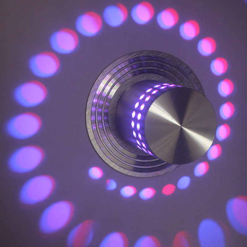 Good quality rgb wall lamp 3w indoor ceiling decoration embed led wall light in stock with indoor bedroom KTV bar