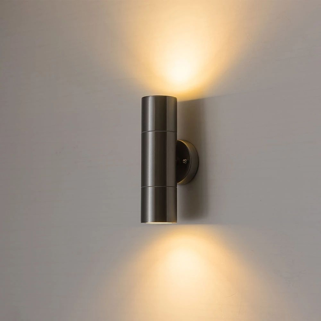 Up And Down Outdoor Stainless Steel Waterproof Led Wall Light with GU10 Bulb