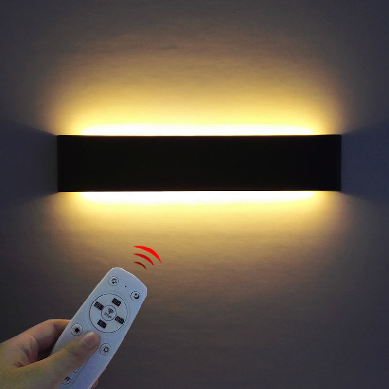 Hot Sale Ed Aluminum Wall Lamp 2.4g Smart App Remote Control Strip Up And Down Wall Lamp Living Room TV Home Lamp Mirror Front L