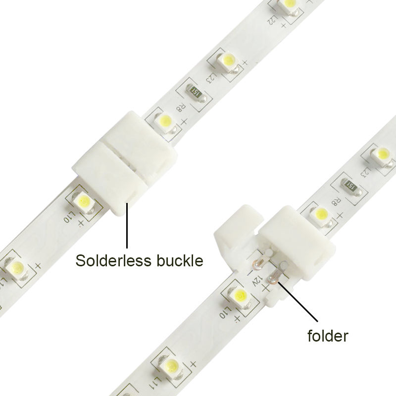 8mm2P/10mm 2P/10mm 4P Solderless Splitter Right Quick no soldering Connector Corner Adapter 12 v 3528/5050 LED RGB Strip