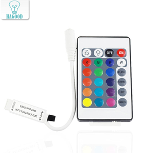 24keys LED Controller RGB IR Remote Controller DC12V With Mini Receiver LED Driver Dimmer Fit for 5050/3528 RGB LED Strip Light