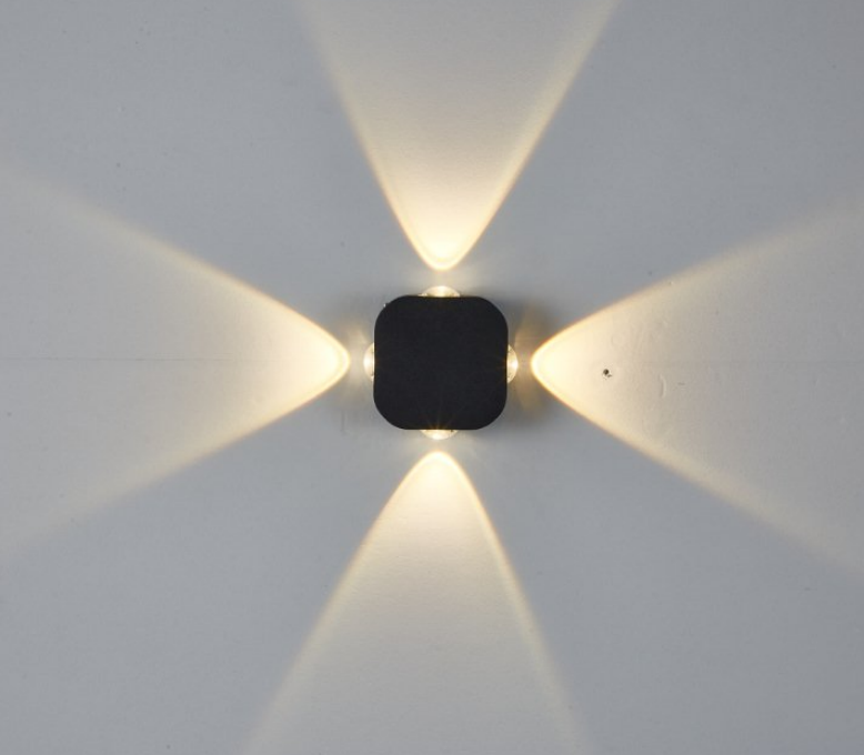 Outdoor 4W LED Wall Lamp Up And Down Aluminum Wall Sconce Garden LED Wall Light