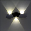 Lightess 3W LED wall lights indoor Up and Down wall lamp made of aluminum Hall lamp wall lighting silver cool white