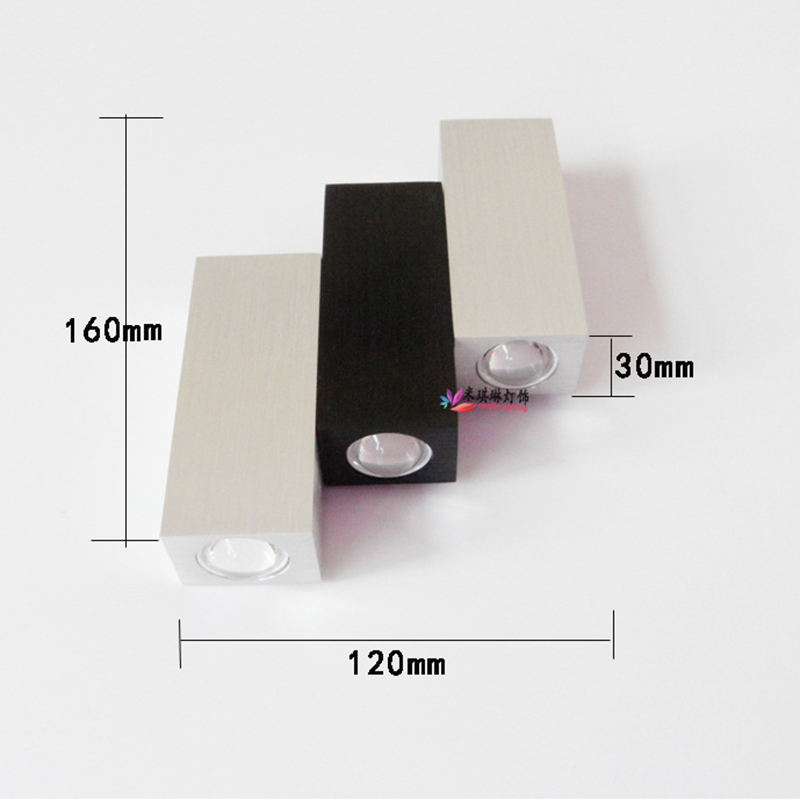 6W AC85-265V Wall-Mounted Lamp with Aluminum Three Lighting Fixture Sconce Modern Wall Lamp Indoor Beauty Wall Light for House