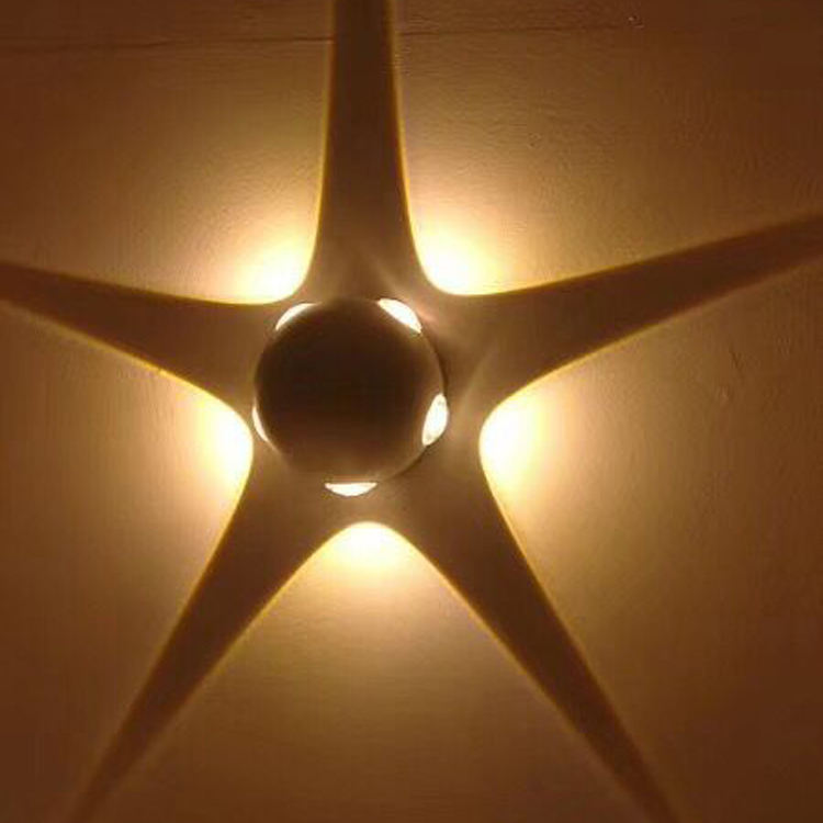 10W creative round LED outdoor wall lamp corridor five-sided luminous wall lamp10W Creative Round LED Outdoor Wall Lamp Corridor Five-sided Luminous Wall Lamp