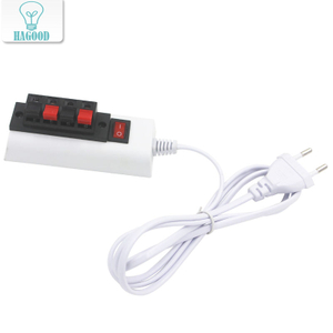 1.5m Wire 2/4-pin Fixture White EU Plug Tester LED Lamp Adapter Switch High Quality for Led Driver Chip Lamp Light Strip