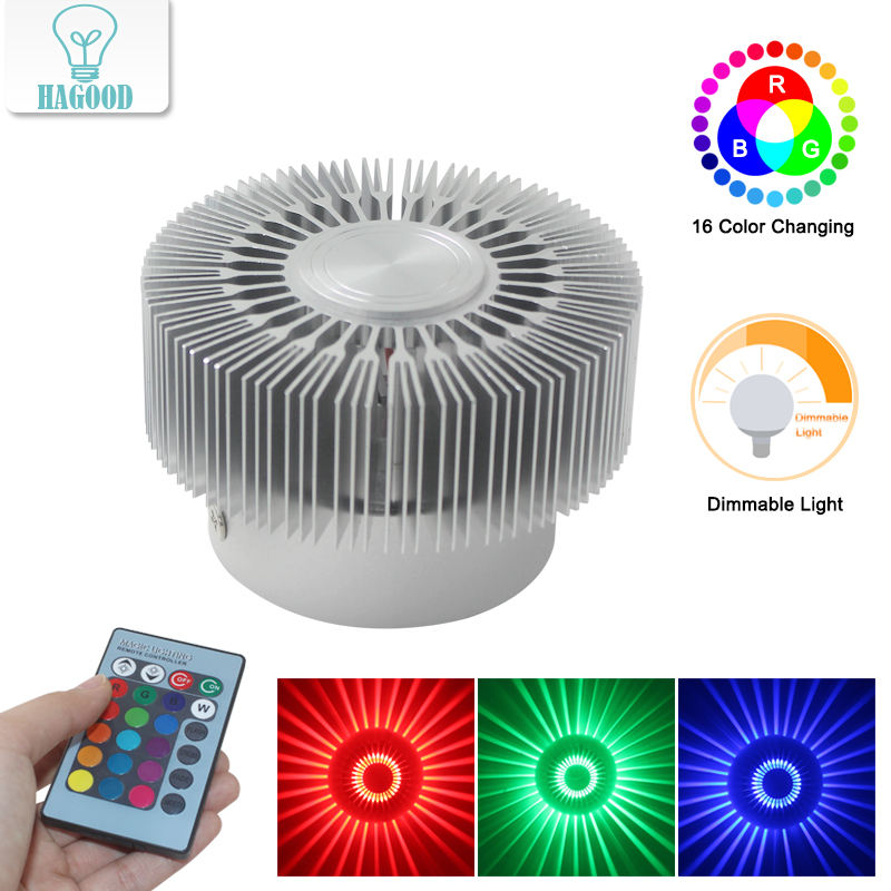 Super Nice Sunflower 3W RGB AC 220V KTV Ceiling LED Wall Lamp
