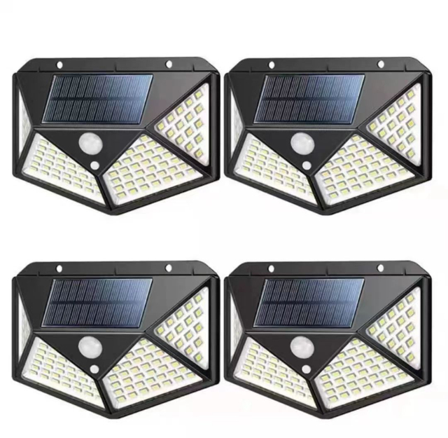 100 LED Solar Wall Lights Outdoor Solar Lamp Motion Sensor Solar Powered Sunlight Street Light for Garden Light