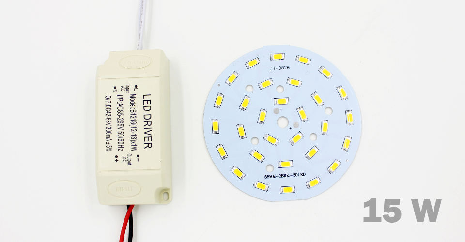 3W 5W 7W 9W 12W 15W 18W 24W SMD5730 Light-emitting diode chip+plastic shell LED driver power supply for LED ceiling light