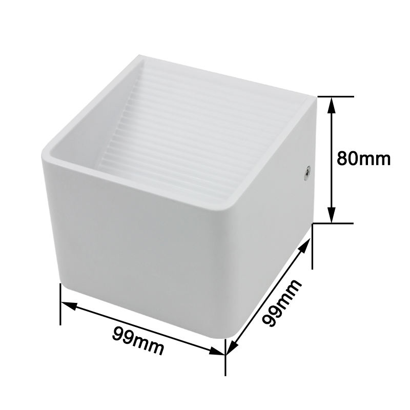 High quality 3W cube led wall lamp with rgb remote controller for indoor living room lighting