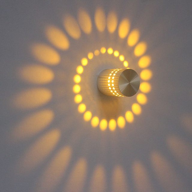 1W 3W Factory High Quality Spiral Hole Sconce LED Wall Lamp Indoor Night Light with Best Service And Low Price Dressing Room Applique Led Vanity