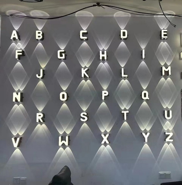 10W 11W 12W Alphabet Lamp Letter Light DIY Company LOGO Alphabet Wall Lamp wall mount led light wall lamp in living room led wall lights for bedroom