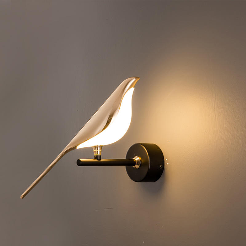 Hotelwandleuchte IP20 Led Stair Wall Light 3W Indoor Gold Luminous Chip Nachtlampje Applique Bird Nachttischlampe Unique Night